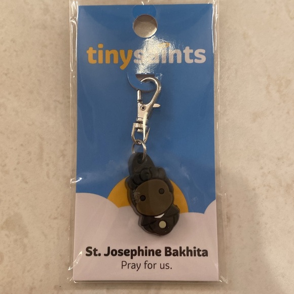 Brand New St. Josephine Bakhita Tiny Saints Key Chain/Backpack Charm - Picture 3 of 4